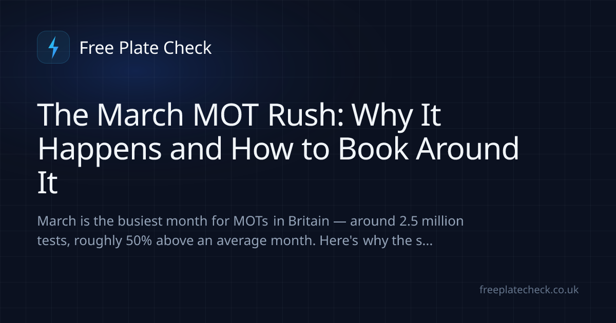 Spring MOT Rush: How to Beat the Queues | Free Plate Check